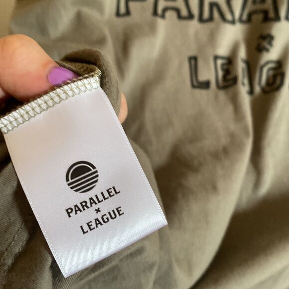 NWT- Parallel x League- SIMON TEE - ARMY / BLACK- Size Large - Picture 11 of 12